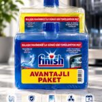 پک دوقلو جرم‌گیر و تمیزکننده ماشین ظرفشویی Finish Dishwasher Cleaner
