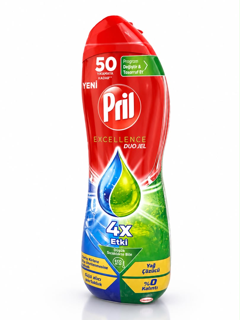 WhatsApp Image 1405-04-25 at 12.33.14 ژل ماشین ظرفشویی Pril Excellence Duo Gel 4X (تا ۵۰ بار شستشو) - Image 1