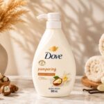 شامپو بدن داو Pampering با رایحه وانیل و شی باتر حجم 800 میلی‌لیتر