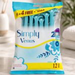 خودتراش یکبار مصرف ژیلت Simply Venus (بسته ۱۲ عددی)