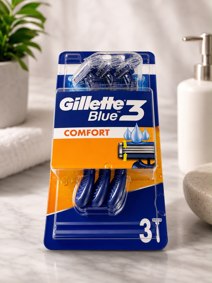 WhatsApp Image 1405-05-07 at 23.52.31 تیغ اصلاح ژیلت Blue 3 Comfort بسته 3 عددی - Image 1